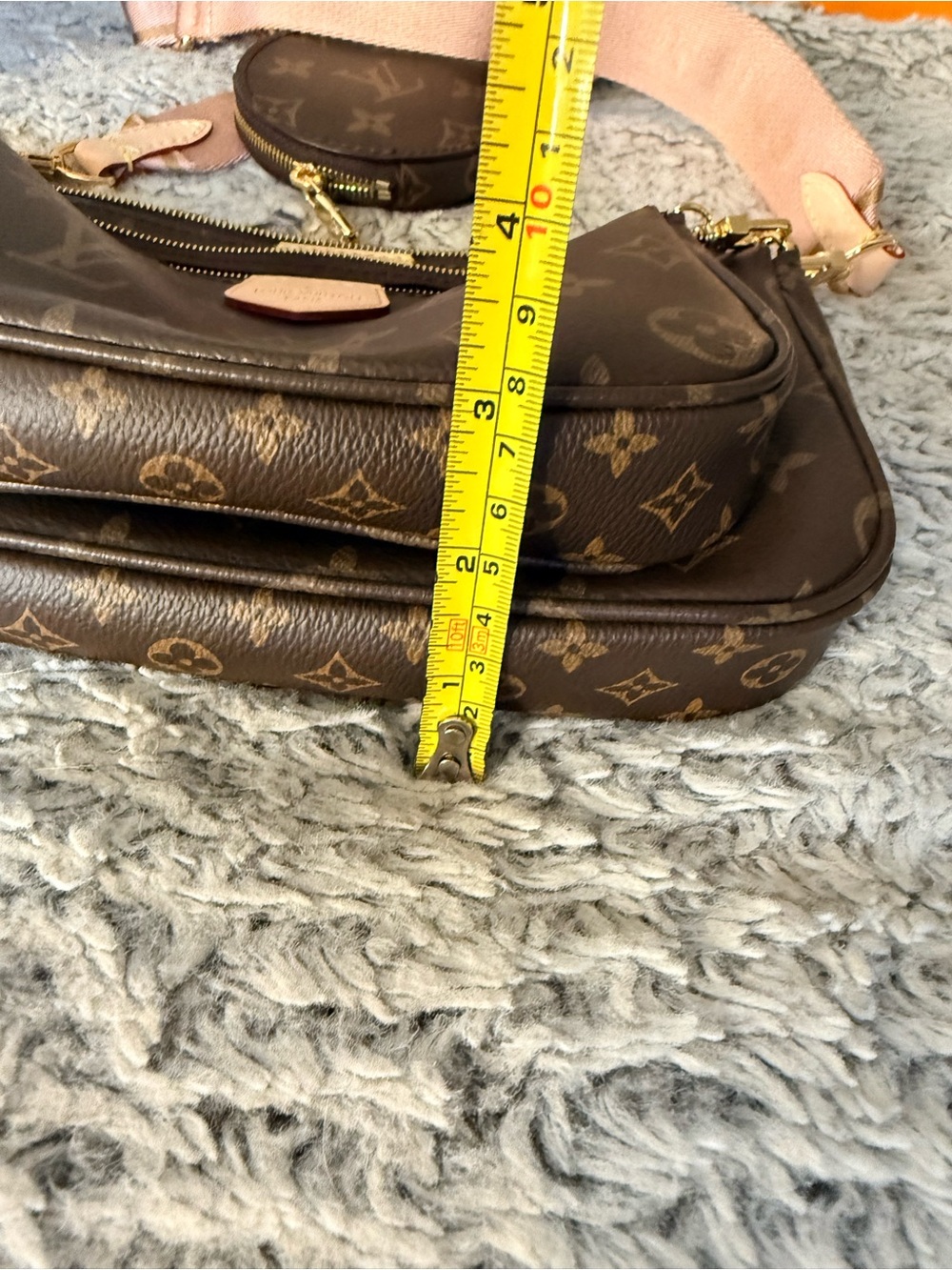 Monogram Multi Pochette with Pink Web Strap - Picture 10 of 10